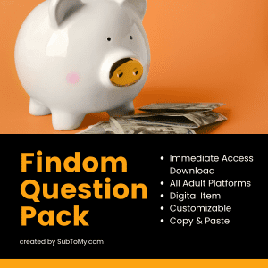 Findom 100-Question Pack pro OnlyFans, Loyalfans, Reddit, Twitter atd.